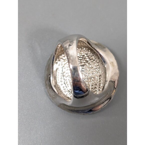 Premier Designs Cinema Ring Greek Key Crystal Cocktail Statement Size 8 - Picture 6 of 8